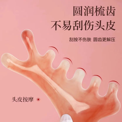 Natural Resin Four-In-One Double-Sided Scraping Board Facial Lifting and Firming Massager Facial Neck Shoulder and Neck Massager - image 4