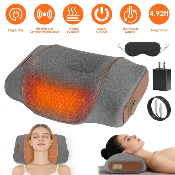 3-in-1 Neck Massager Pillow Ergonomic Massager With Heating Vibration Air…