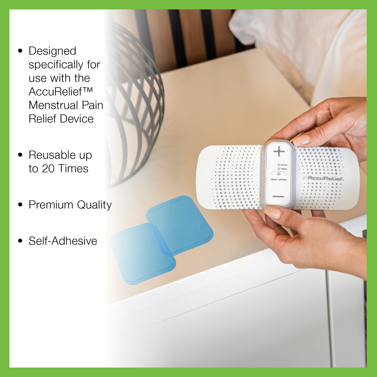 AccuRelief Menstrual Pain Relief TENS Unit Replacement Pads