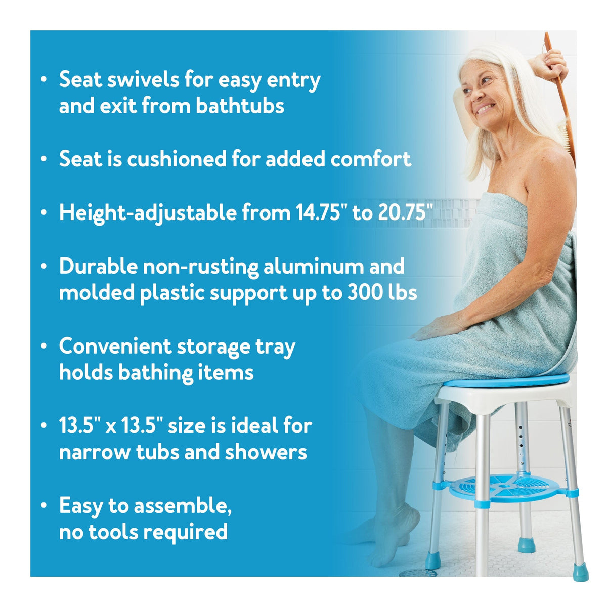 Carex EZ Swivel Stool