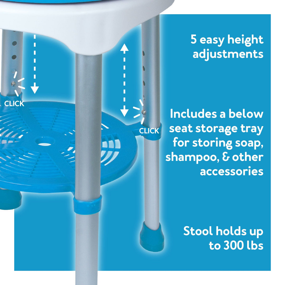 Carex EZ Swivel Stool