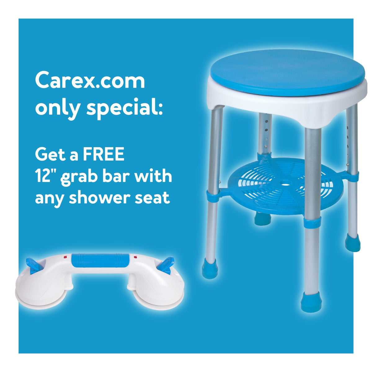 Carex EZ Swivel Stool