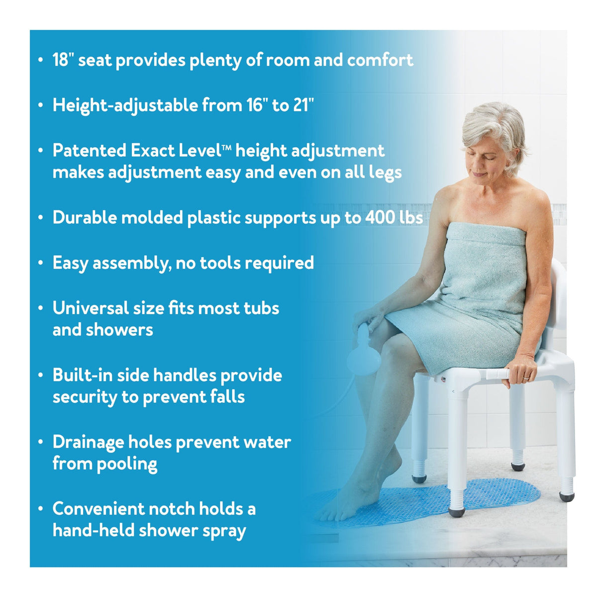 Carex Universal Bath Seat with Back