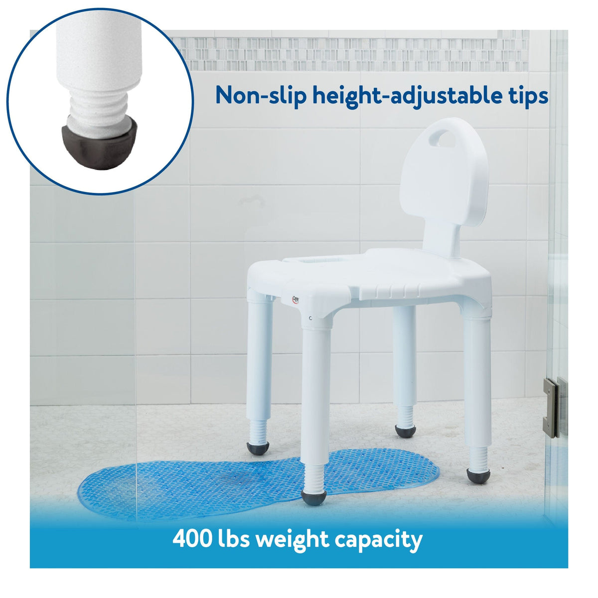 Carex Universal Bath Seat with Back