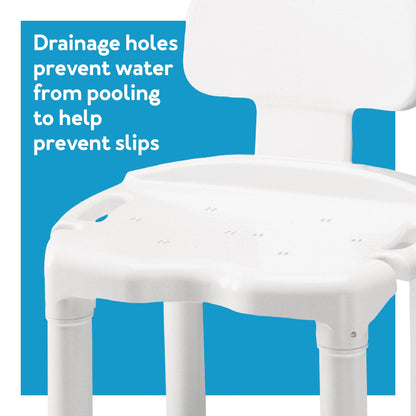 Carex Universal Bath Seat with Back