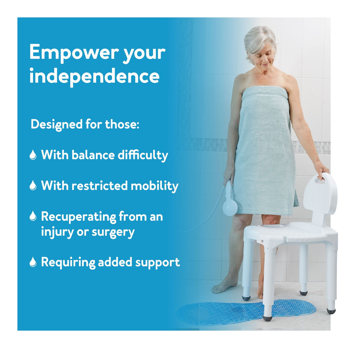 Carex Universal Bath Seat with Back