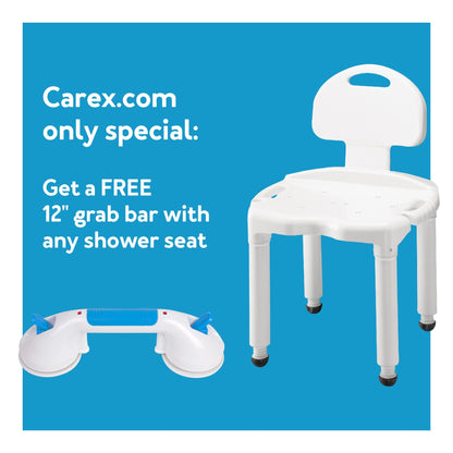 Carex Universal Bath Seat with Back