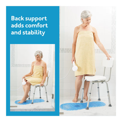 Carex Adjustable Bath & Shower Seat with Back
