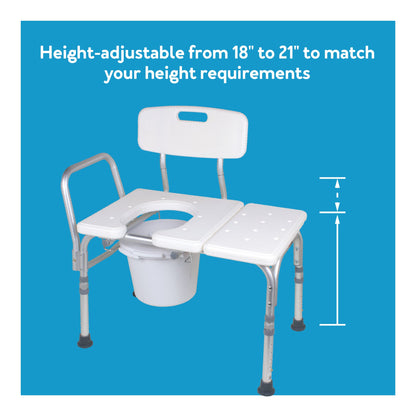 Carex Bathtub Transfer Bench With Opening & Bucket