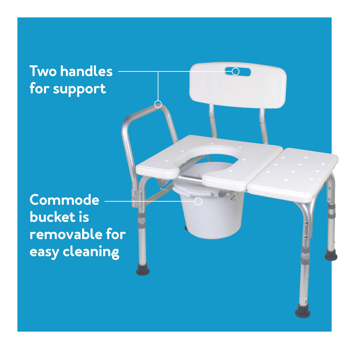 Carex Bathtub Transfer Bench With Opening & Bucket