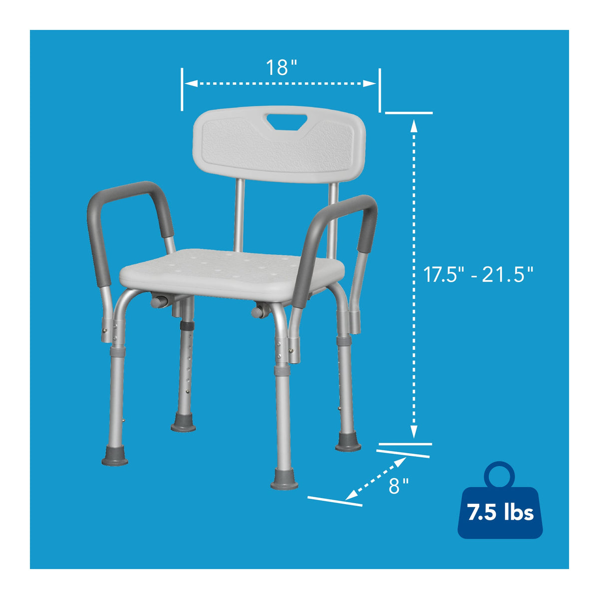 Carex Shower Chair with Padded Arms