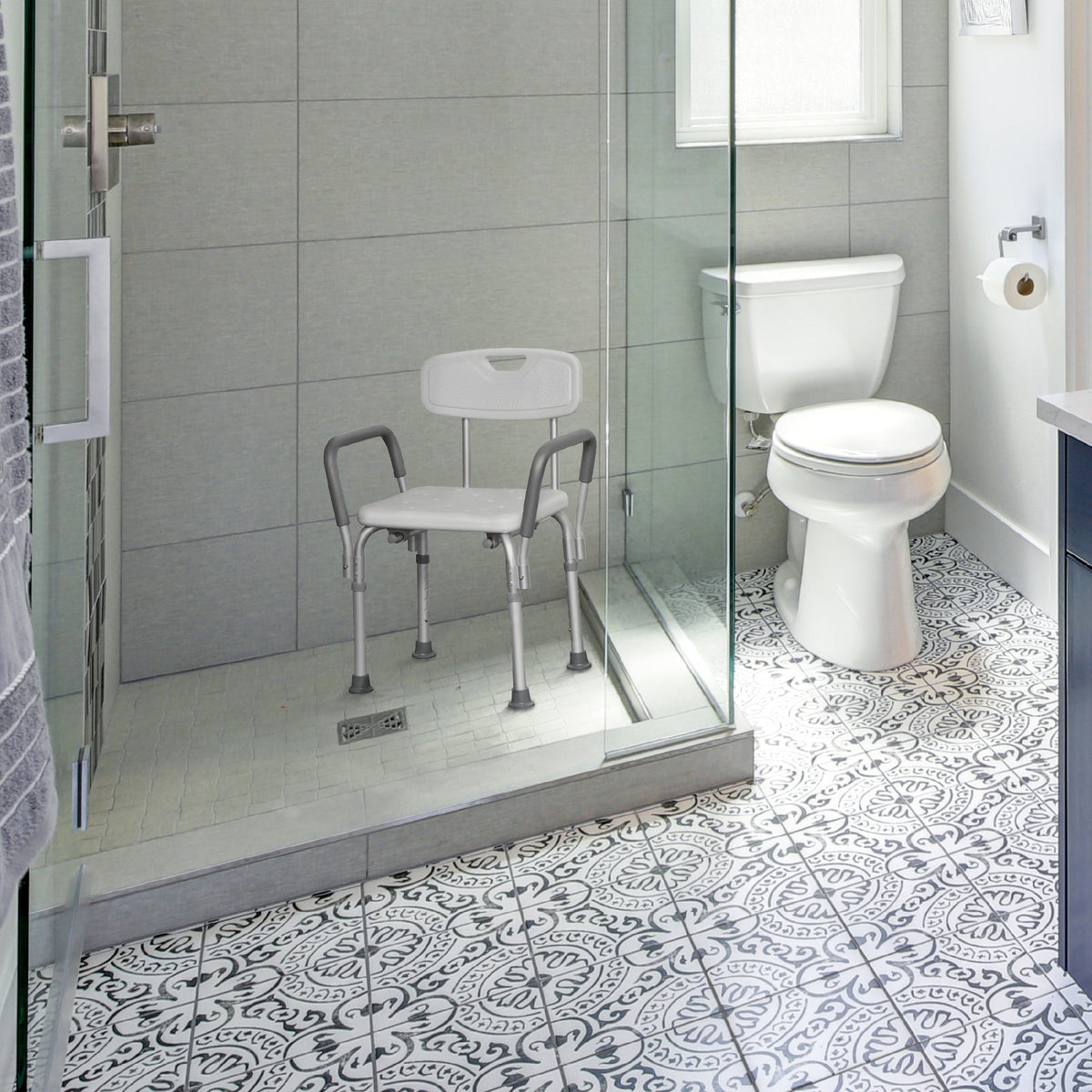 Carex Shower Chair with Padded Arms
