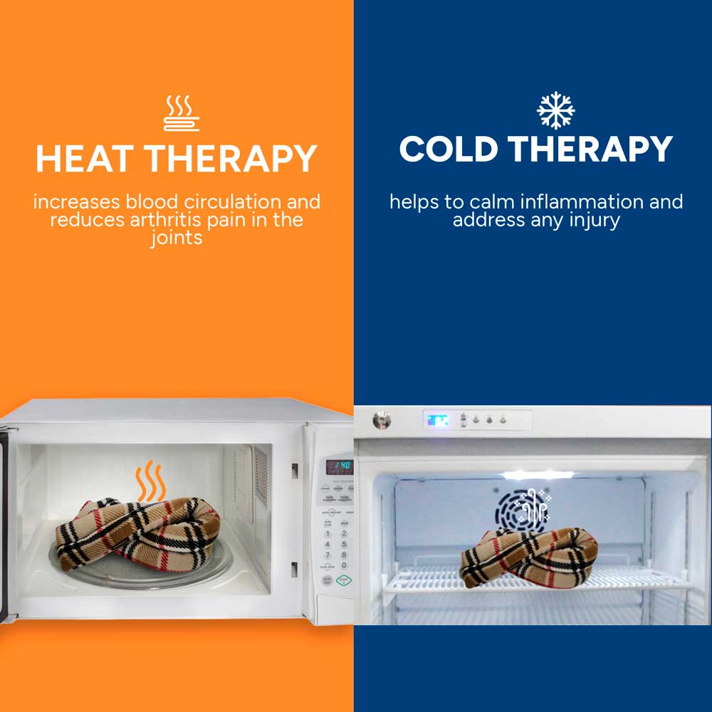 Hands-free Microwave Neck Heating Pad, London Plaid