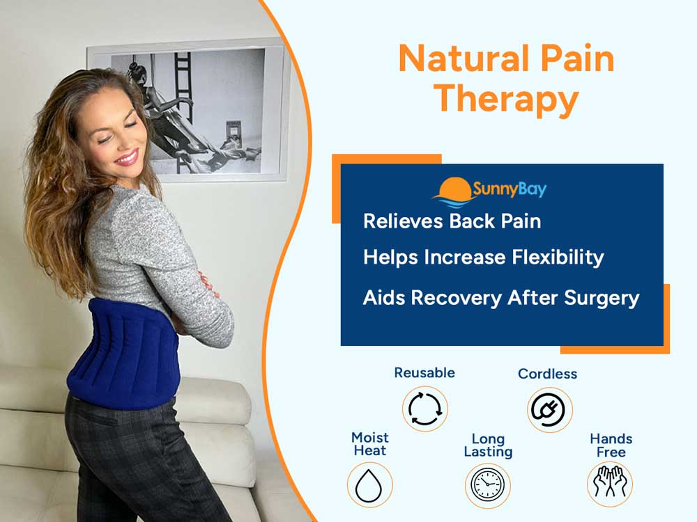 Microwavable Lower Back & Shoulder Joint Heating Wrap With Straps