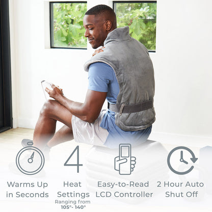 PureRelief XL Extra-Long Back & Neck Heating Pad