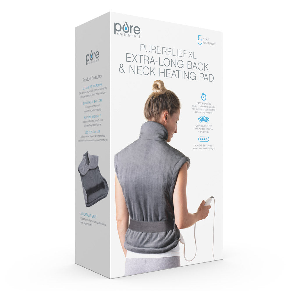 PureRelief XL Extra-Long Back & Neck Heating Pad