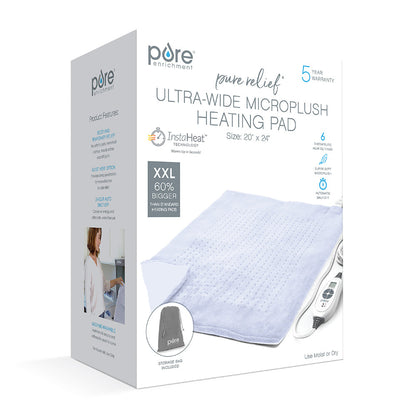 PureRelief XXL Ultra-Wide Microplush Heating Pad