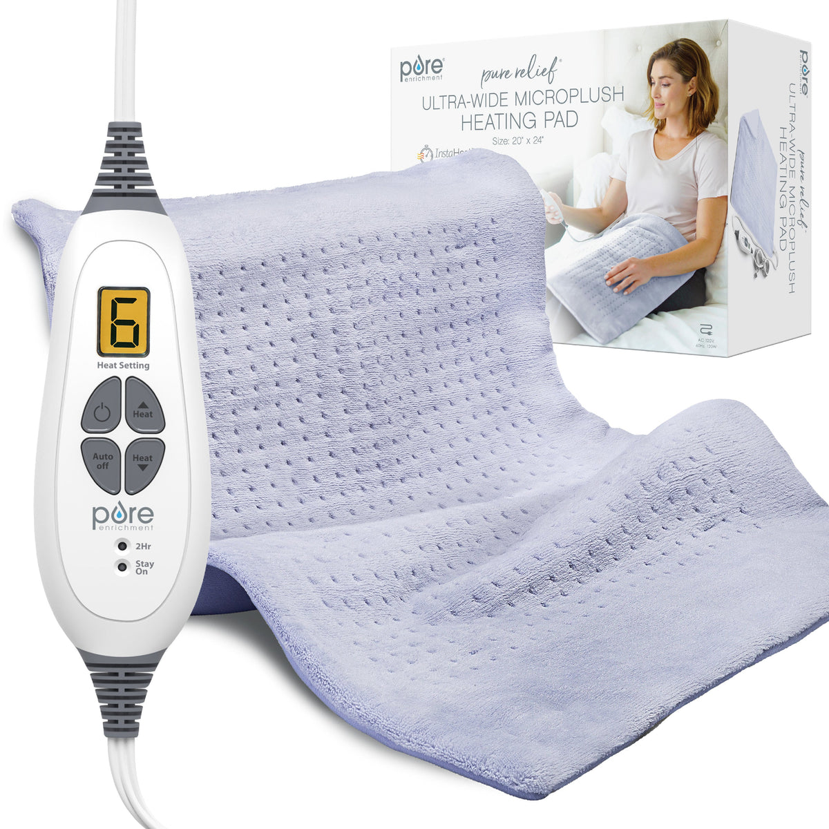 PureRelief XXL Ultra-Wide Microplush Heating Pad