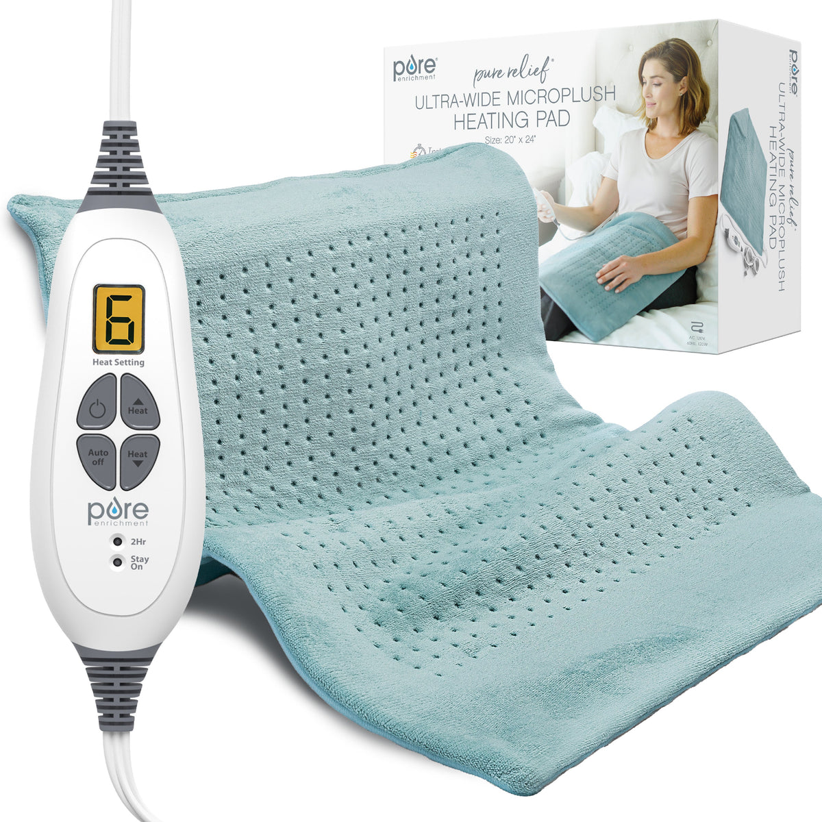 PureRelief XXL Ultra-Wide Microplush Heating Pad
