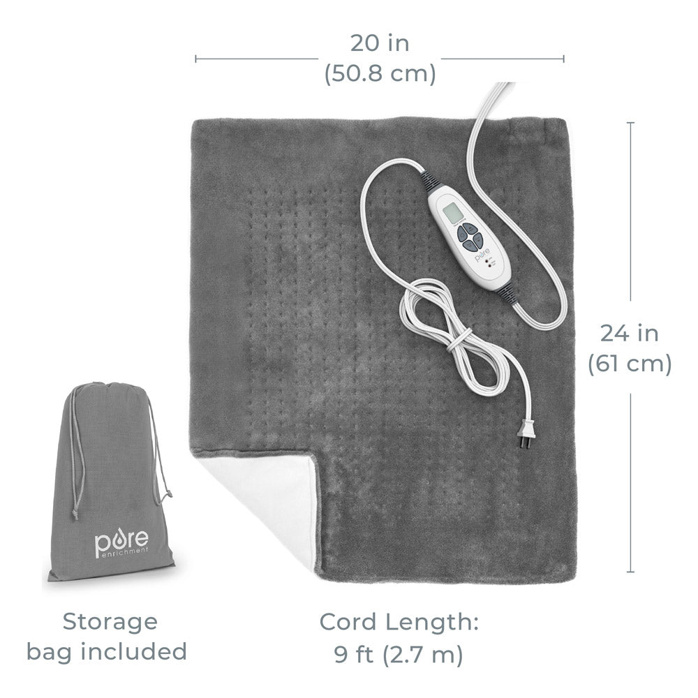 PureRelief XXL Ultra-Wide Microplush Heating Pad