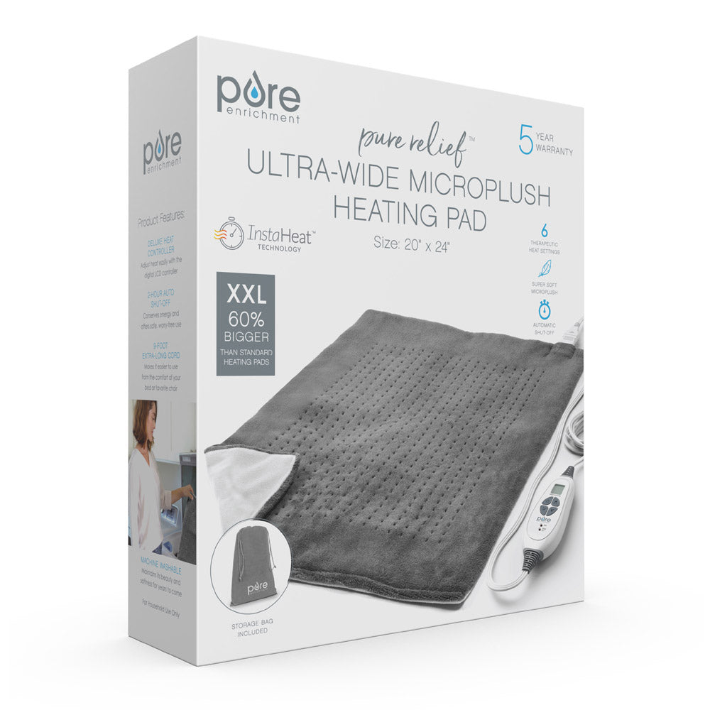 PureRelief XXL Ultra-Wide Microplush Heating Pad