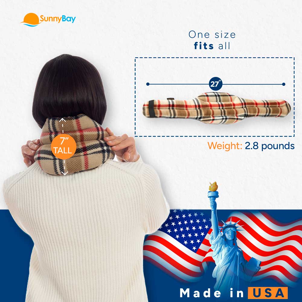 Hands-free Microwave Neck Heating Pad, London Plaid
