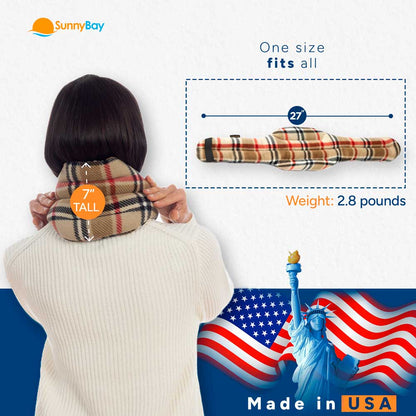 Hands-free Microwave Neck Heating Pad, London Plaid