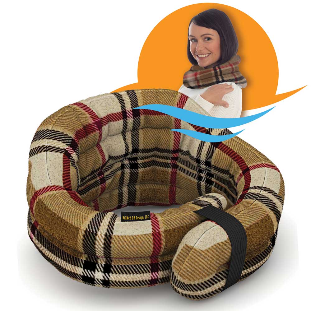 Hands-free Microwave Neck Heating Pad, London Plaid