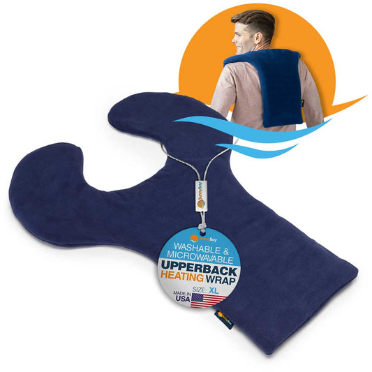 Microwavable Neck Shoulder Heating Pad For Upper Back, Size Extra Large, Blue