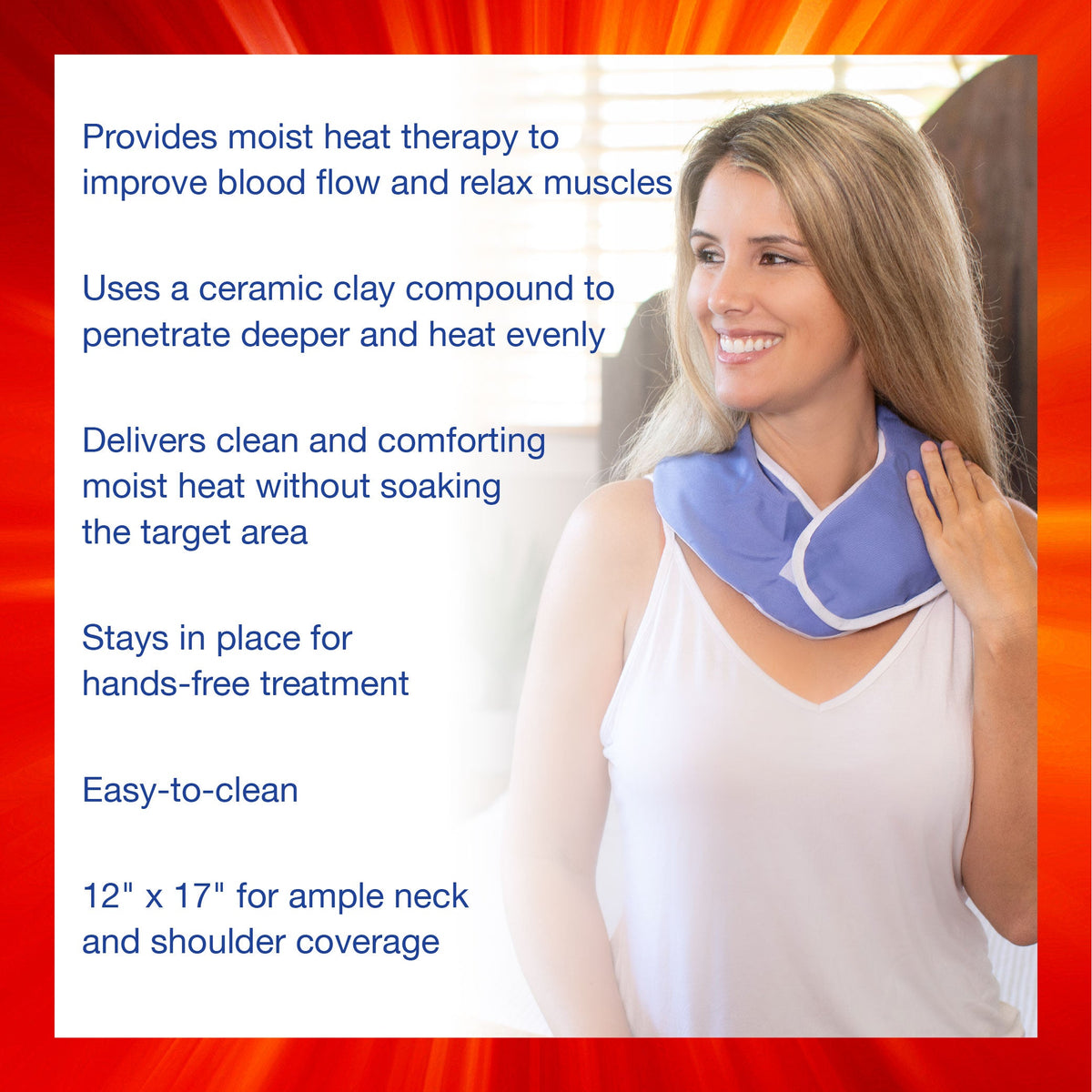 ThermiPaq Moist Heat Pain Relief Neck Wrap