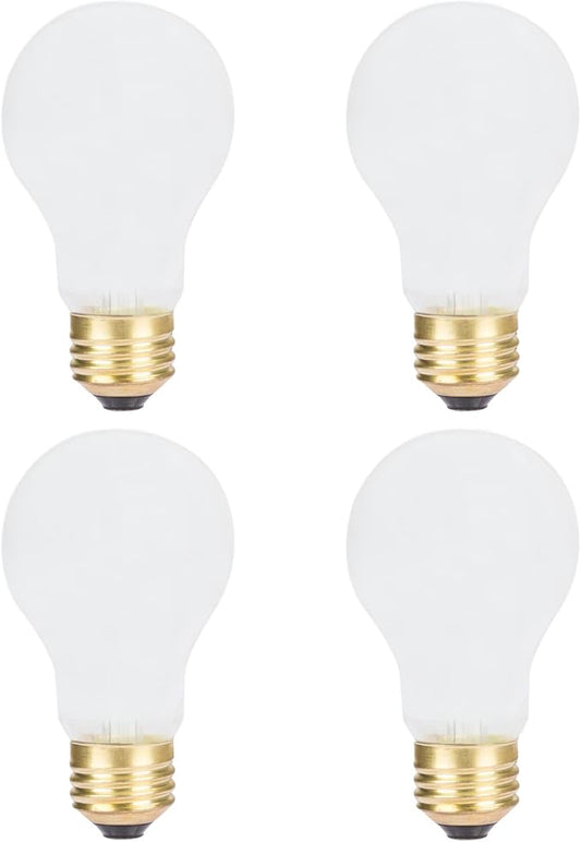 A19 Incandescent Light Bulbs – Standard E26 Household Ceiling & Table Lamp Bulbs, Soft Warm White