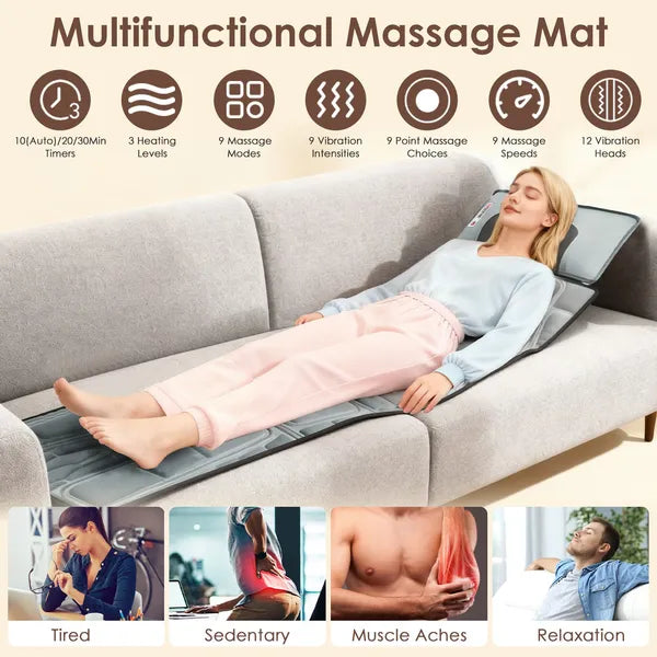 Flannel / PU Material Options - 1 Pc Full Body Massage Mat Multifunctional…