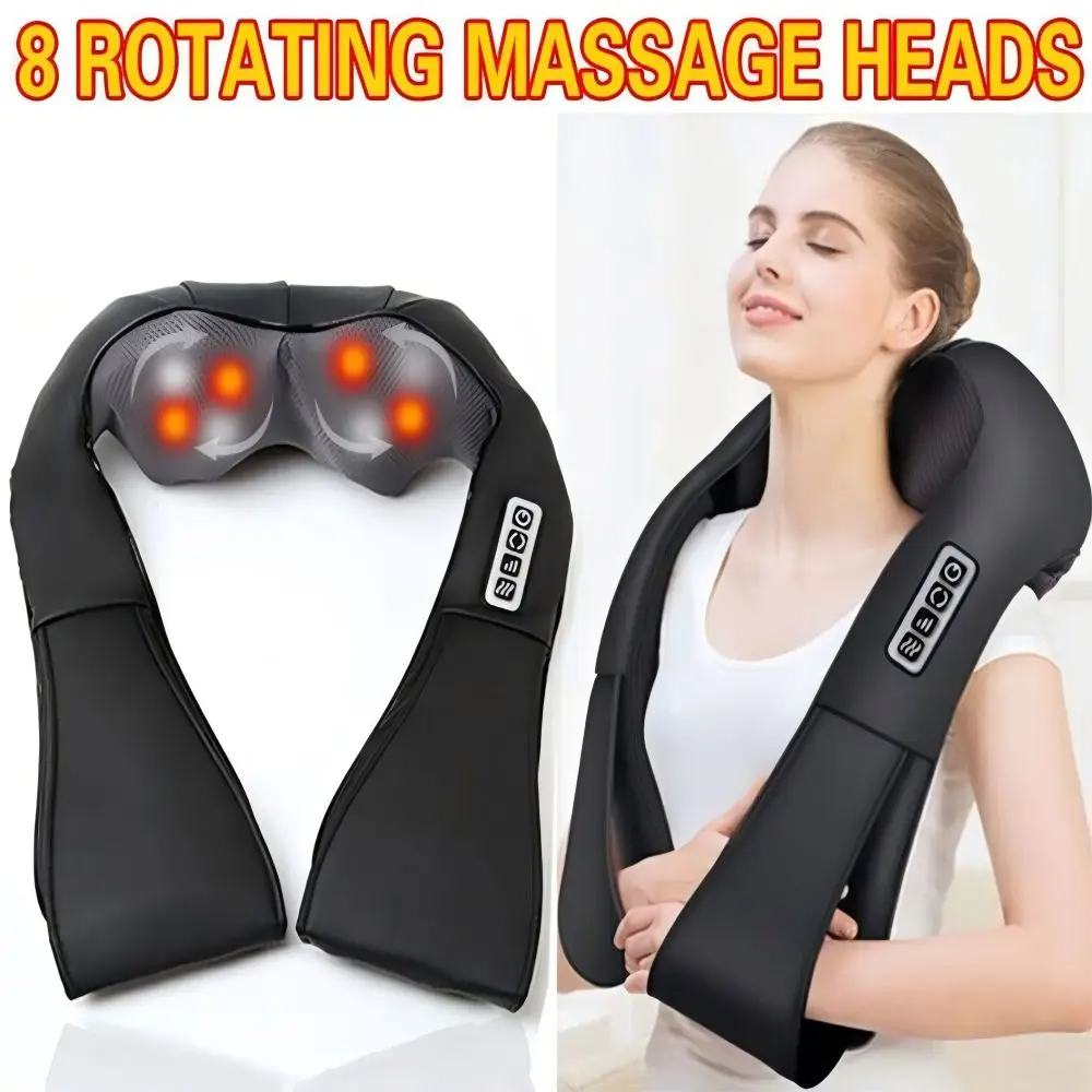 Wireless Neck And Back Massager Shiatsu Deep Kneading Massage Shawl Cervical…