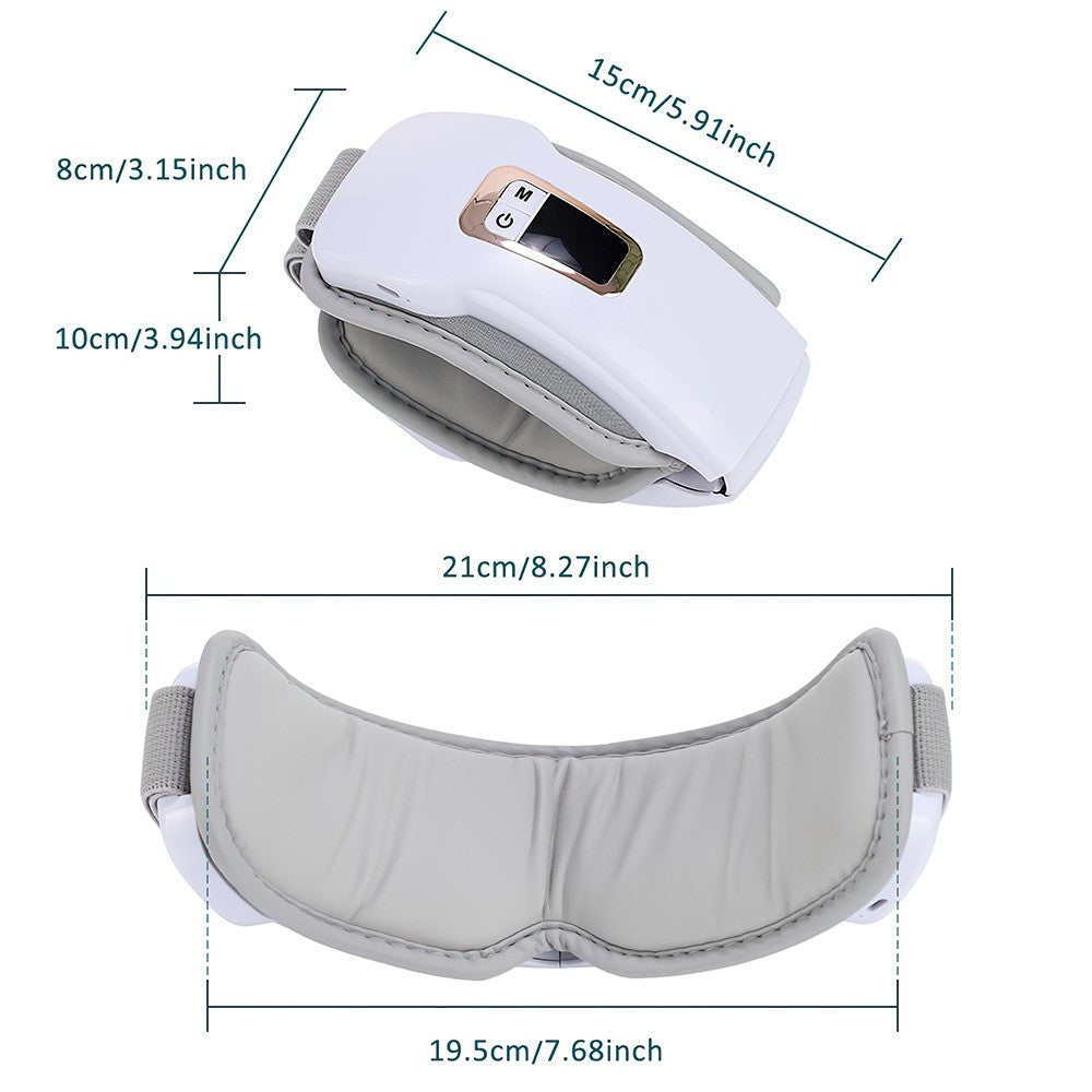 Smart Eye Massager With Vibration,Heat,Airbag Compression & Bluetooth Music