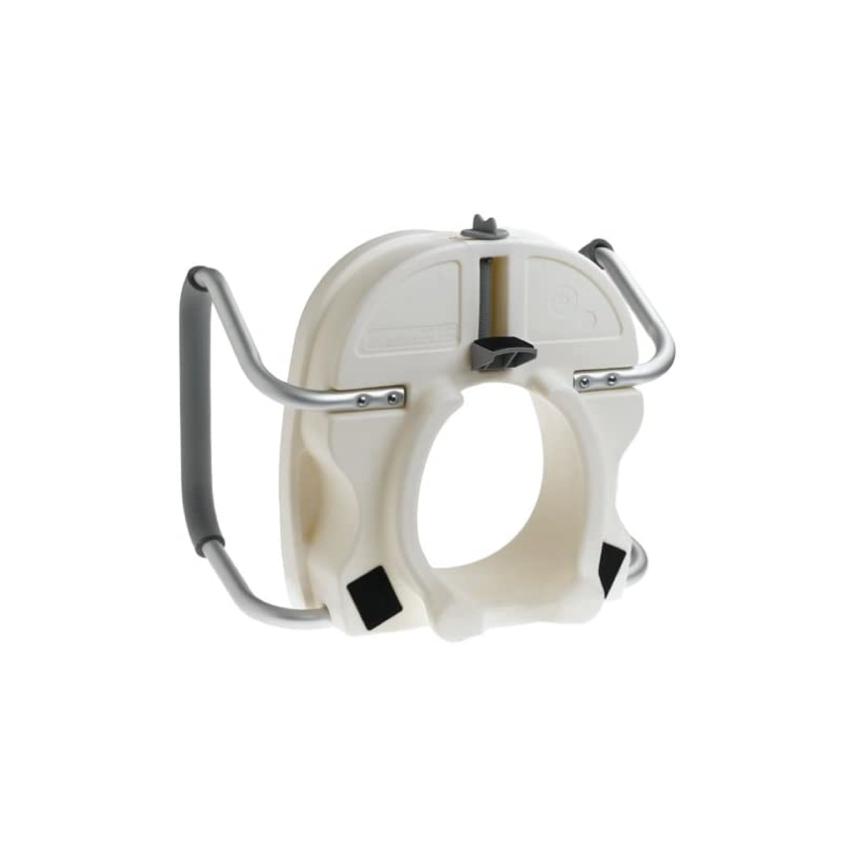 Carex E-Z Lock Raised Toilet Seat with Adjustable Armrests
