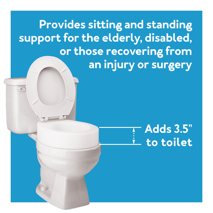 Carex Toilet Seat Elevator - For Elongated Toilet Seats