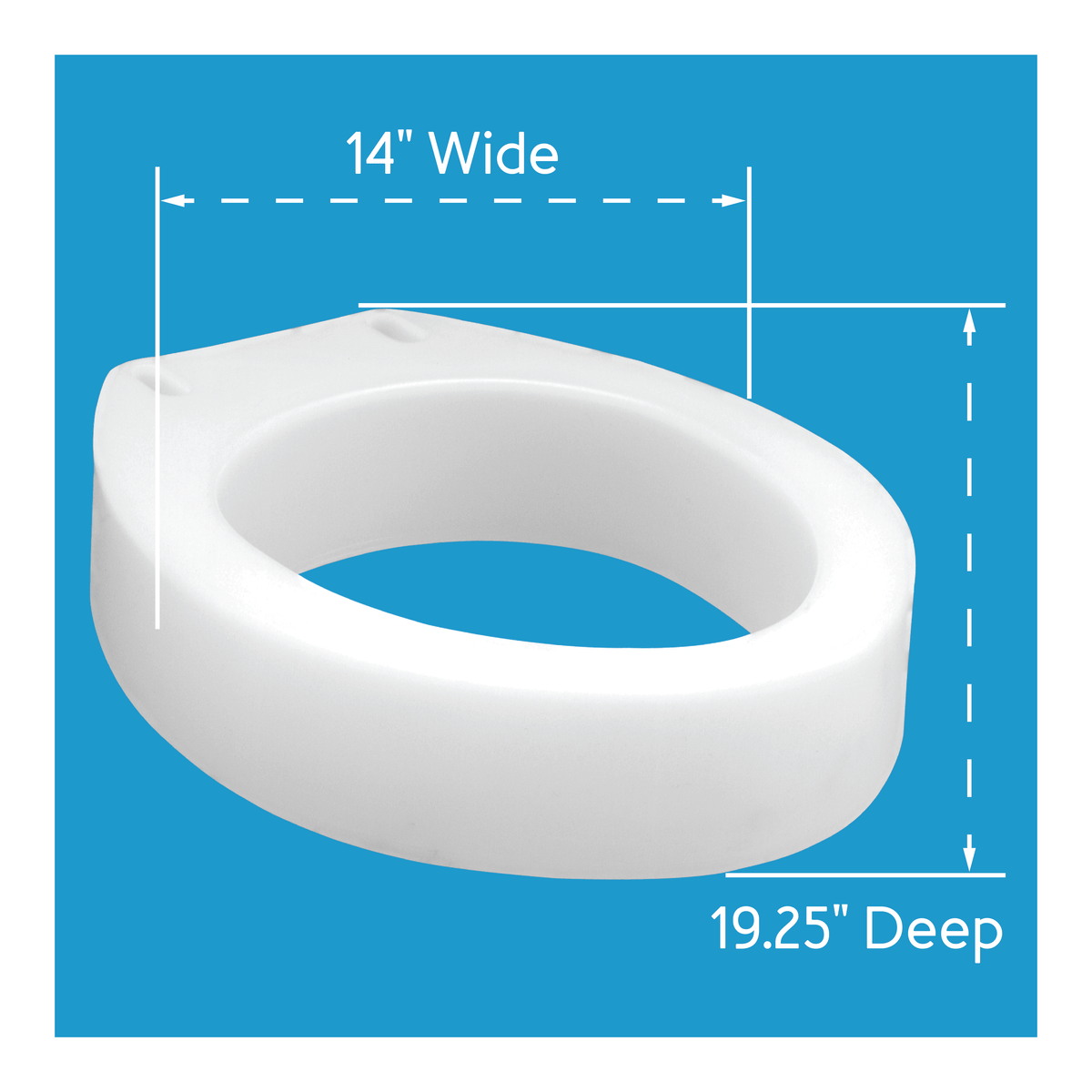 Carex Toilet Seat Elevator - For Elongated Toilet Seats