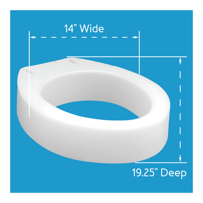 Carex Toilet Seat Elevator - For Elongated Toilet Seats