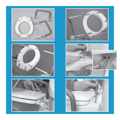 Carex Toilet Seat Elevator with Handles - For Elongated Toilets