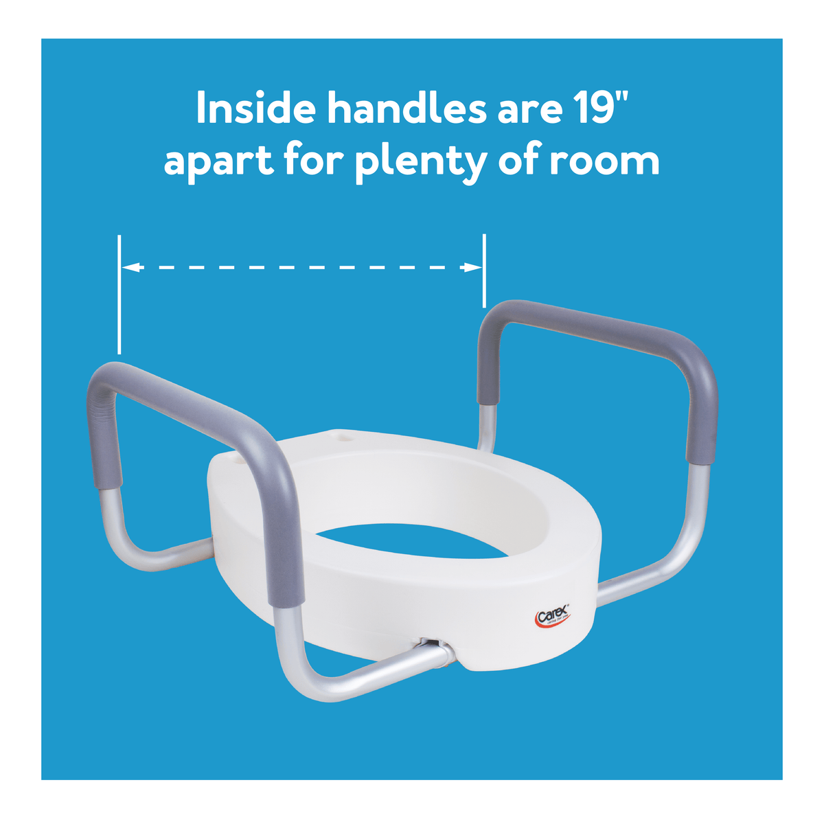 Carex Toilet Seat Elevator with Handles - For Elongated Toilets
