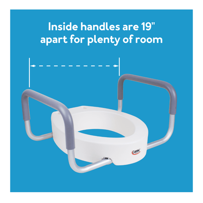 Carex Toilet Seat Elevator with Handles - For Elongated Toilets