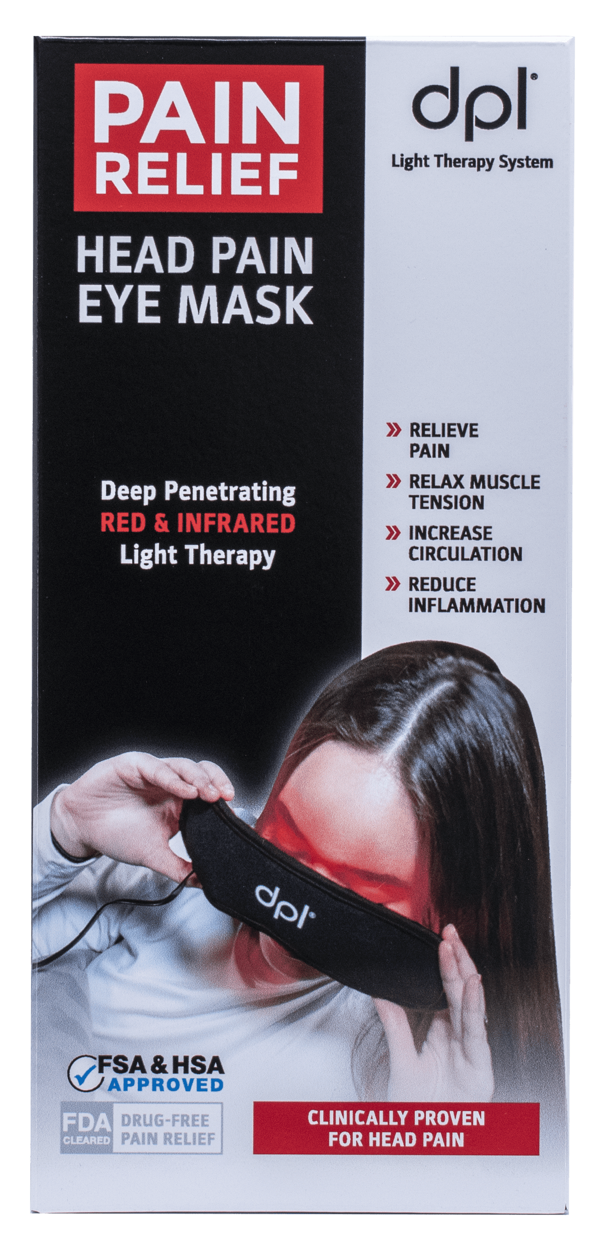 DPL Red Light Therapy Eye Mask for Pain Relief