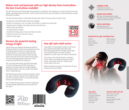 DPL Red Light Therapy Neck Pillow for Neck Pain Relief