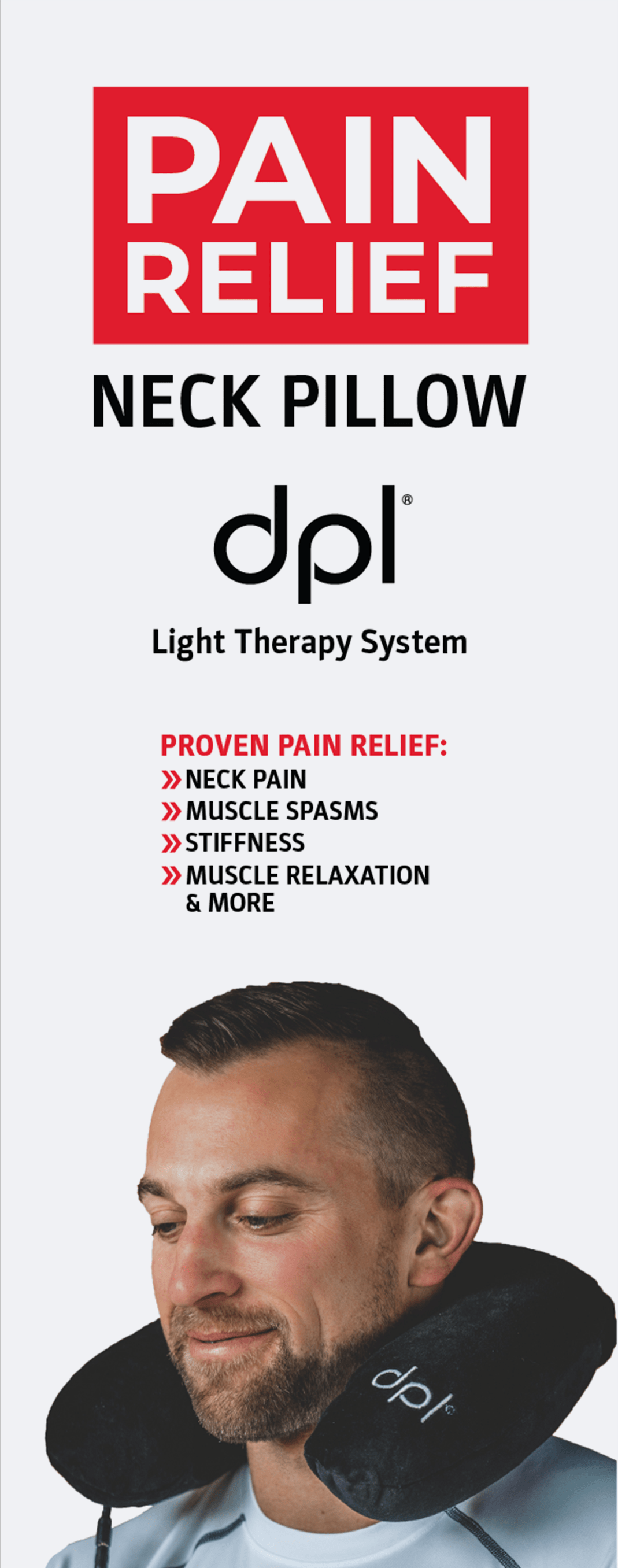 DPL Red Light Therapy Neck Pillow for Neck Pain Relief