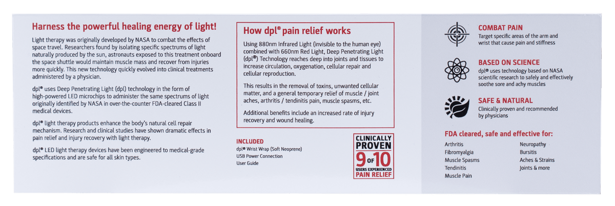 DPL Red Light Therapy Wrist Wrap
