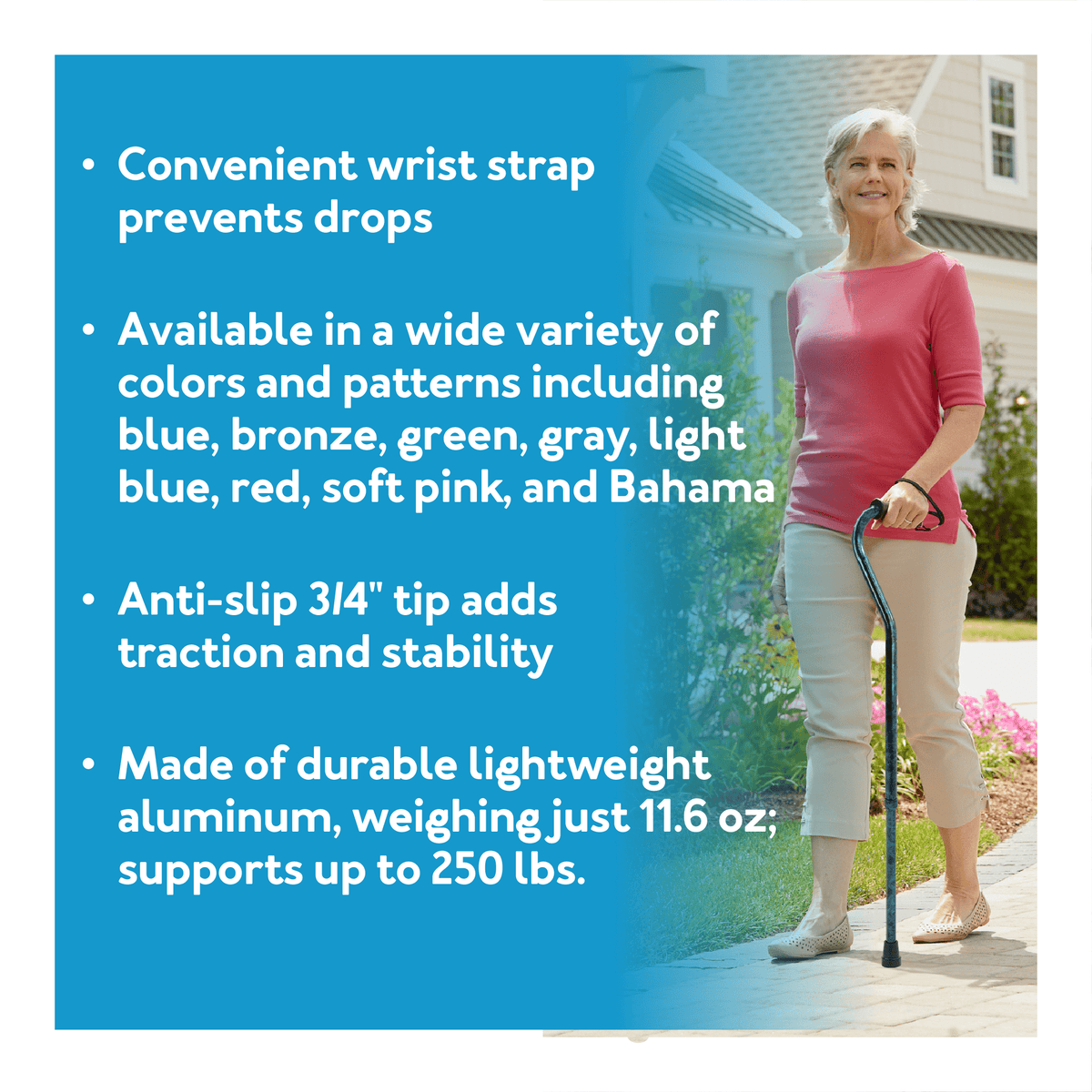 Carex Designer Offset Walking Cane