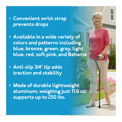 Carex Designer Offset Walking Cane