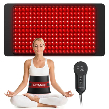 30W 242 LED Wearable Red Light Wrap 24''×12'' for Back Shoulder Knee