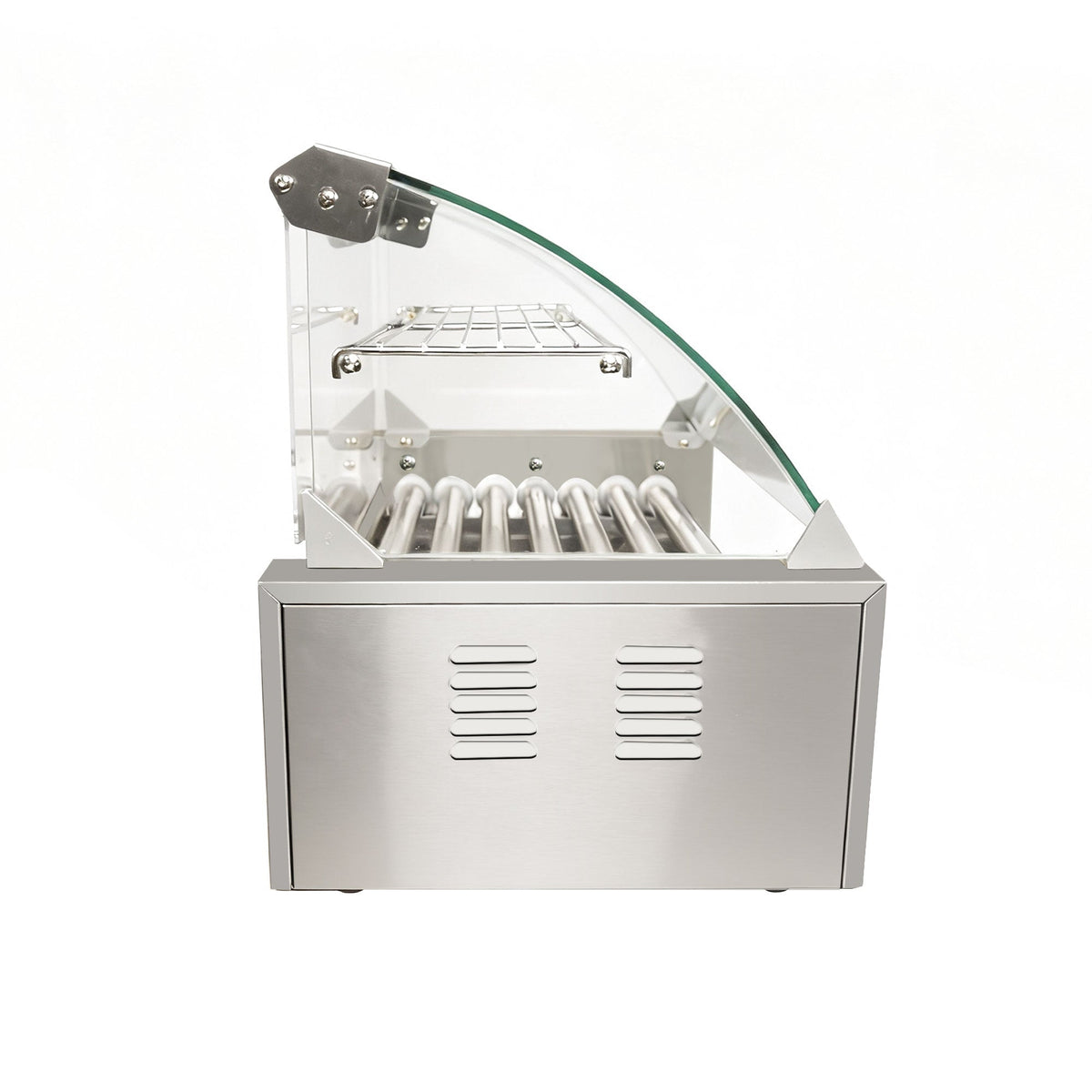 Commercial Hot Dog Roller Grill with Bun Warmer – Dual Temp 5/7/11 Roll Stainless Steel 110V 68450S