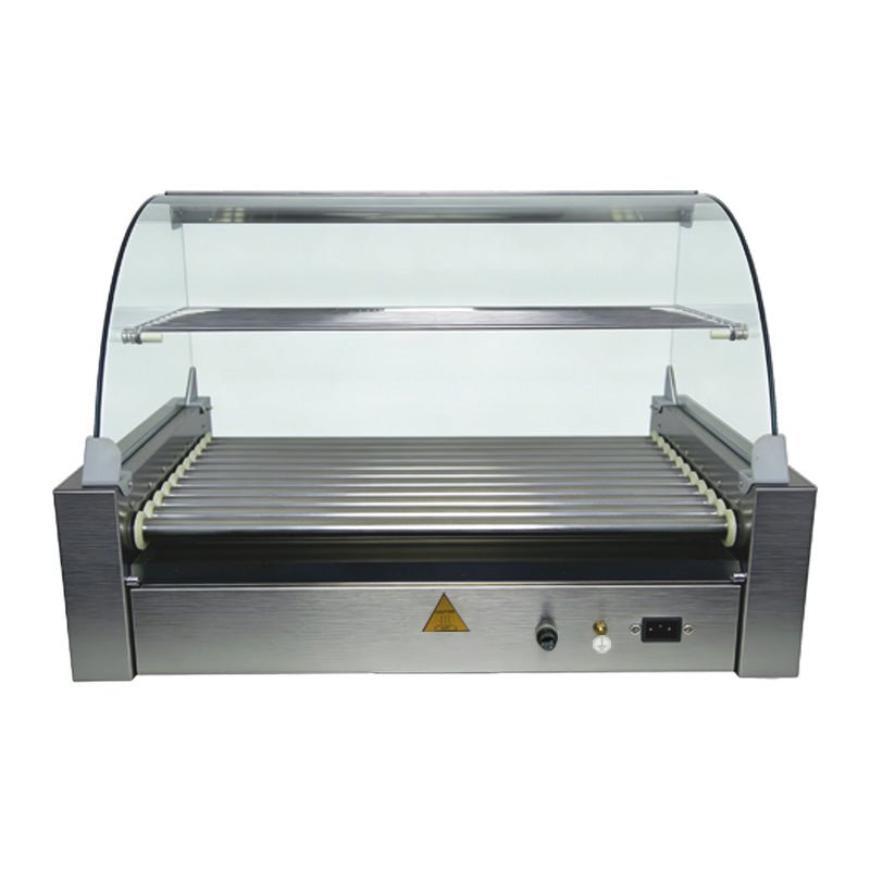 Commercial Hot Dog Roller Grill with Bun Warmer – Dual Temp 5/7/11 Roll Stainless Steel 110V 68450S
